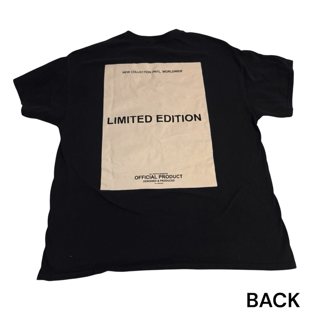 Boohoo Black Printed T Shirt Top Medium